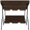gyngesofa til haven 170x110x153 cm kaffefarvet