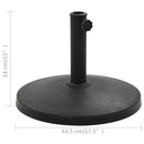 parasolfod rund polyresin 10 kg sort