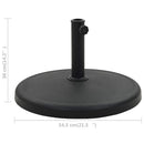 parasolfod rund polyresin 19 kg sort