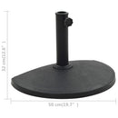 parasolfod rund polyresin 9 kg sort