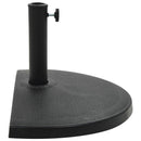 parasolfod halvrund polyresin 15 kg sort