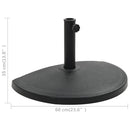 parasolfod halvrund polyresin 15 kg sort