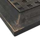parasolfod bronzefarvet firkantet 12 kg polyresin