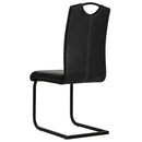spisebordsstole med cantilever 6 stk. kunstlæder sort
