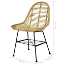 spisebordsstole 6 stk. naturligt rattan
