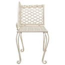 chaiselong til haven 128 cm metal antik hvid