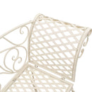 chaiselong til haven 128 cm metal antik hvid