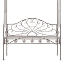 havebænk 122 cm jern antik brun