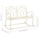 havebænk 104 cm jern antikhvid