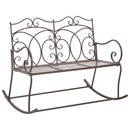 havebænk 104 cm jern antik brun