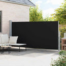 sammenrullelig sidemarkise 160 x 500 cm sort