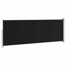 sammenrullelig sidemarkise 160 x 500 cm sort