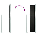 sammenrullelig sidemarkise 160 x 500 cm sort