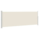 sammenrullelig sidemarkise 160 x 500 cm cremefarvet