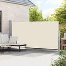 sammenrullelig sidemarkise 160 x 500 cm cremefarvet