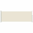 sammenrullelig sidemarkise 160 x 500 cm cremefarvet