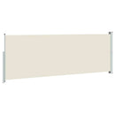 sammenrullelig sidemarkise 160 x 500 cm cremefarvet