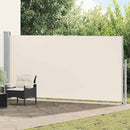 sammenrullelig sidemarkise 160 x 500 cm cremefarvet