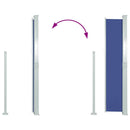 sammenrullelig sidemarkise 160x500 cm blå