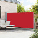 sammenrullelig sidemarkise 160 x 500 cm rød