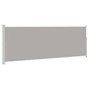 sammenrullelig sidemarkise 160 x 500 cm grå