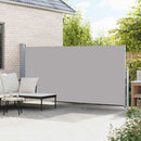 sammenrullelig sidemarkise 160 x 500 cm grå