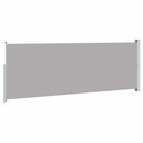 sammenrullelig sidemarkise 160 x 500 cm grå