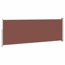 sammenrullelig sidemarkise 160 x 500 cm brun