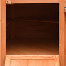 hønsehus 126x117x125 cm massivt fyrre- og grantræ