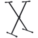 keyboardstativ- og stolesæt sort