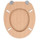 toiletsæde med låg MDF bambusdesign