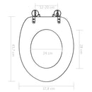 toiletsæde med soft close-låg MDF porcelændesign