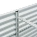 forhøjet plantekasse 400x80x81 cm galvaniseret stål sølvfarvet