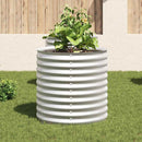 forhøjet plantekasse 80x80x81 cm galvaniseret stål sølvfarvet