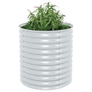 forhøjet plantekasse 80x80x81 cm galvaniseret stål sølvfarvet