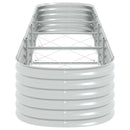 forhøjet plantekasse 400x80x44 cm galvaniseret stål sølvfarvet