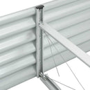forhøjet plantekasse 400x80x44 cm galvaniseret stål sølvfarvet