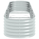 forhøjet plantekasse 320x80x44 cm galvaniseret stål sølvfarvet