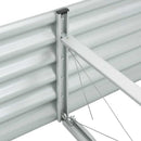 forhøjet plantekasse 320x80x44 cm galvaniseret stål sølvfarvet