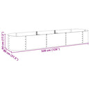 forhøjet plantekasse 320x80x44 cm galvaniseret stål sølvfarvet