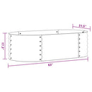 forhøjet plantekasse 160x80x44 cm galvaniseret stål sølvfarvet