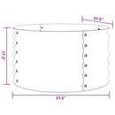 forhøjet plantekasse 80x80x44 cm galvaniseret stål sølvfarvet