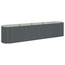 forhøjet plantekasse 400x80x81 cm galvaniseret stål grå