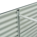 forhøjet plantekasse 400x80x81 cm galvaniseret stål grå
