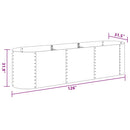 forhøjet plantekasse 320x80x81 cm galvaniseret stål grå