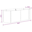 forhøjet plantekasse 240x80x81 cm galvaniseret stål grå