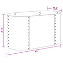 forhøjet plantekasse 160x80x81 cm galvaniseret stål grå