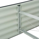 forhøjet plantekasse 240x80x44 cm galvaniseret stål grå