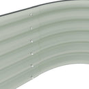 forhøjet plantekasse 160x80x44 cm galvaniseret stål grå