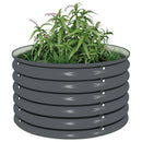 forhøjet plantekasse 80x80x44 cm galvaniseret stål grå